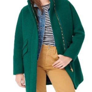 NWT J. Crew Stadium-Cloth Wool Cocoon Coat 2P